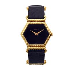 Piaget 18KT Yellow Gold Hexagonal-Shaped 1970's Watch