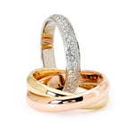Cartier Trinity De Cartier Tri-Color Gold Rolling Ring