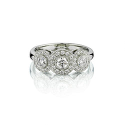 Tiffany and Co. Platinum 0.92 Carat Total Weight Halo Diamond Circlet Ring