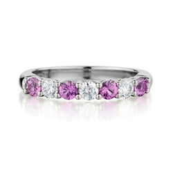 Tiffany & Co Pink Sapphire and Diamond Band. Embrace Collection.