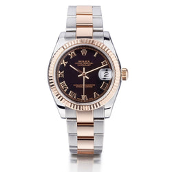 Rolex Oyster Perpetual Datejust Two-Tone 31MM Chocolate Watch