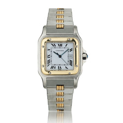 Cartier Rare Stainless Steel And 18KT Yellow Gold Santos 29MM Watch
