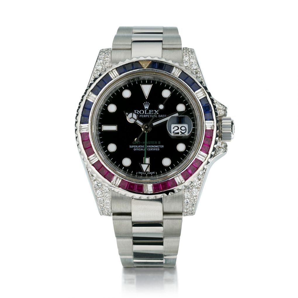 Rolex Oyster Perpetual GMT Master II Ruby, Sapphire Diamond