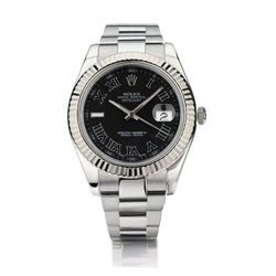 Rolex Oyster Perpetual Datejust II S/S White Gold Bezel Watch