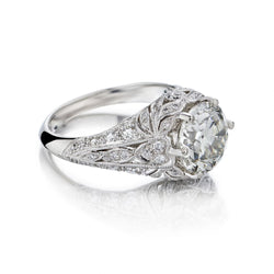 3.30 Carat Old-European Cut Diamond Engagement Ring