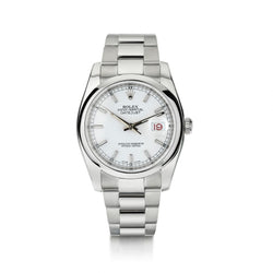 Rolex Oyster Perpetual Datejust 36MM White Dial Watch