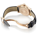 JLC 18KT Rose Gold And Diamond Chronograph Master Compressor Watch