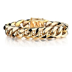 Unisex 10KT Rose Gold Link 8" Long Bracelet