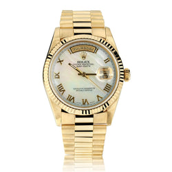 Rolex Oyster Perpetual Day-Date MOP Yellow Gold Watch