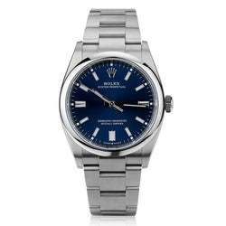 Rolex Stainless Steel  No date .36mm . Blue Dial.