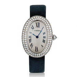 Cartier Baignoire 18kt White Gold with Diamonds. Reference:1955