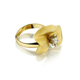 Roberto Coin "Cento"  Diamond Flower Ring in 18kt Yellow Gold.