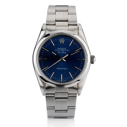 ROLEX AIR KING PRECISION WITH BLUE DIAL IN STAINLESS STEEL REF 14000
