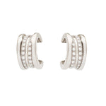 BVLGARI BZero1 White Gold & Diamond Hoop Earrings