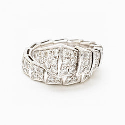 Bvlgari ‘Serpentini’ White Gold Pavé Set Diamond Ring