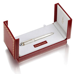 Cartier Pasha Fountain Pen is Sterling Silver. Discontinued. Full Set.