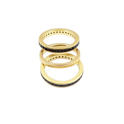Ladies 18kt Yellow Gold and Sapphire 3  Ring Stackables.
