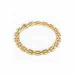 Cartier Gentiane 5 Row Rice Link Yellow Gold Necklace