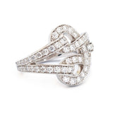 Cartier ‘Agrafe’ White Gold & Pavé-Set Diamond Ring