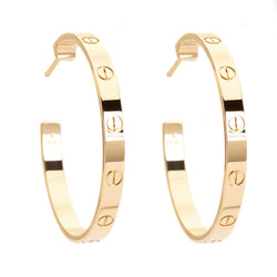 Cartier Yellow Gold "Love" Collection Large Hoop Earrings