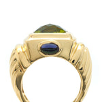 David Yurman Gold Peridot & Amethyst Ring