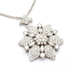 6.00 Total Carat Diamond White Gold Snowflake Pendant