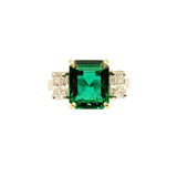 Oscar Heyman 18kt and Platinum Emerald and Diamond Ring. 3.34ct
