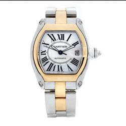 Cartier Roadster Ladies 18KT Gold And Stainless Steel Watch
