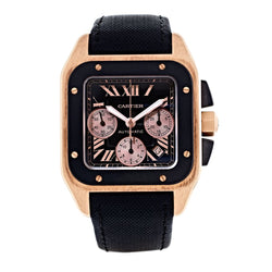 Cartier Santos 100 XL 42 mm 18 Kt Rose Gold Watch. Ref: W202003