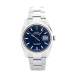 Rolex Oyster Perpetual Datejust Stainless Steel Blue Dial Watch