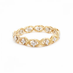 3.50 Total Carat Diamond Yellow Gold Jabel Rope Bracelet