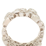 18KT White Gold Wide Bubble-Design Diamond Eternity Ring