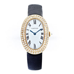Cartier Baignoire 18 Karat Yellow Gold & Diamonds Watch
