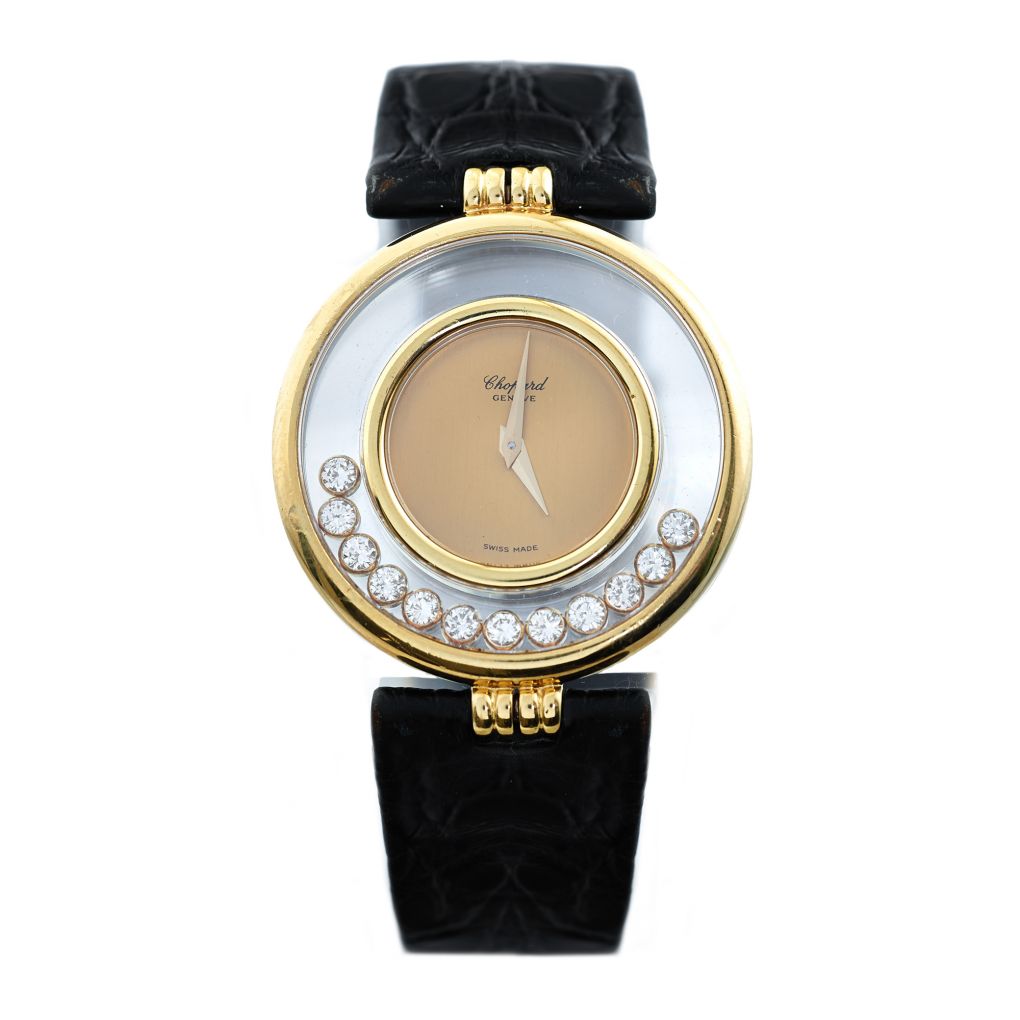 Chopard 'Happy Diamonds' Floating Diamonds Gold Watch – Van Rijk