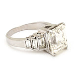 4.85 Carat Emerald-Cut Diamond White Gold Engagement Ring