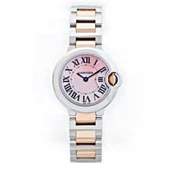 Cartier Pink Gold & Steel MOP Ballon Bleu Watch