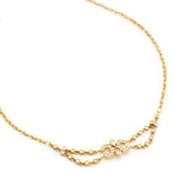 Cartier Yellow Gold And Diamond Double 'C' Necklace