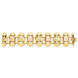 Retro Yellow Gold And Pink Gold Substantial Bracelet