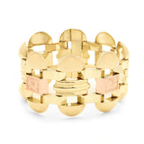Retro Yellow Gold And Pink Gold Substantial Bracelet