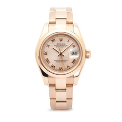 Rolex Oyster Perpetual Pink Gold Datejust 26mm Watch
