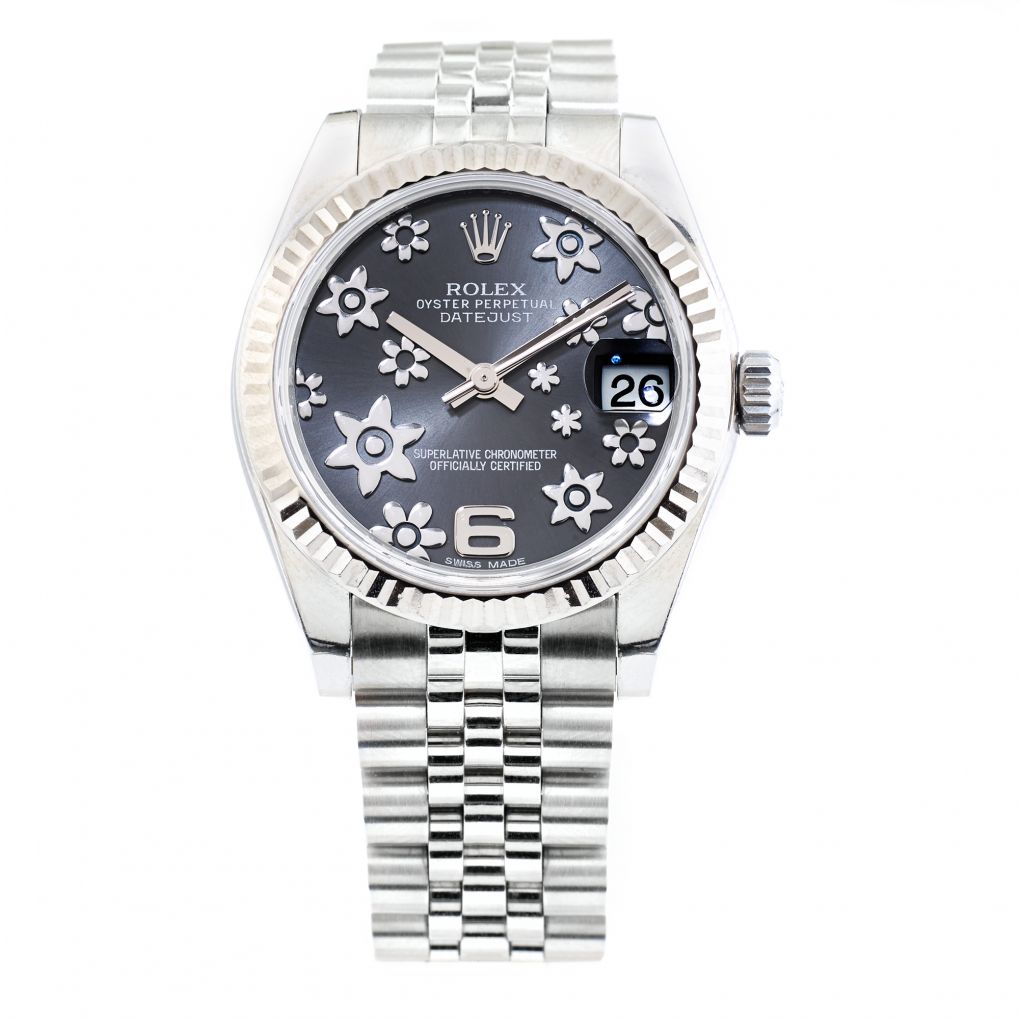 Rolex Oyster Perpetual Datejust Mid-size Floral Dial Steel – Van Rijk