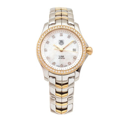 Tag Heuer Link Two-Tone Diamond Mother Of Pearl Watch