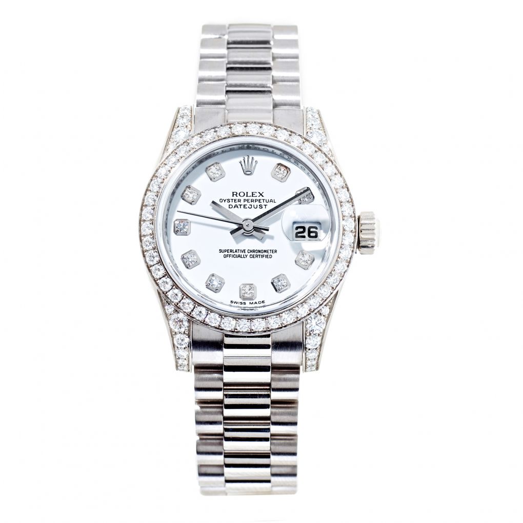 Rolex Ladies Datejust White Gold And Diamond 26mm Watch – Van Rijk
