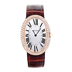 Cartier Large Baignoire Diamond & Pink Gold Manual-Winding Watch.Ref:3033