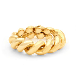Large San Marco Twisted 18KT Yellow Gold Rope Bracelet