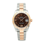 Rolex Mid-Size Everose Gold, Steel And Diamond Datejust Watch