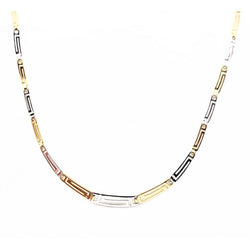 14kt Yellow and White Gold Versace Style Necklace