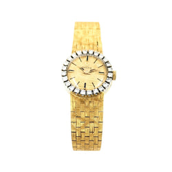 18kt Vintage Yellow Gold and Diamond Omega Wristwatch