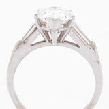 2.55 Carat Pear Shaped Diamond and Platinum Ring