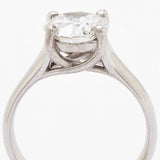 1.53 Carat Round Brilliant Cut Diamond Platinum Ring
